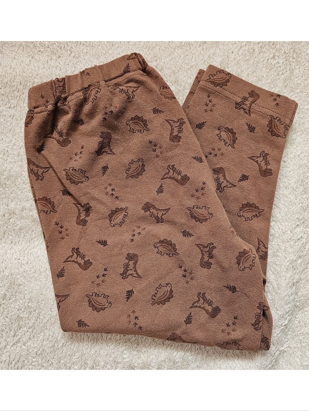 Uniqlo Baby Brown Dinosaur Leggings 18-24 Months - New
